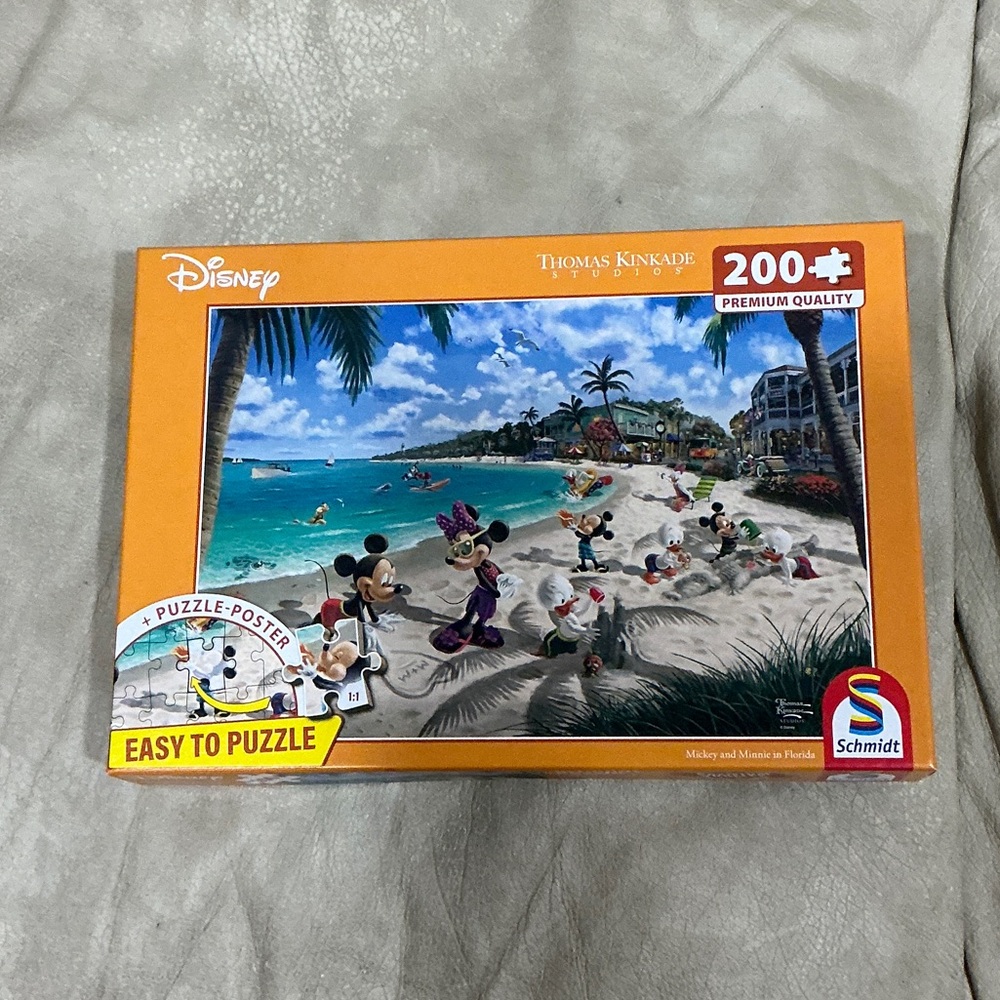Disney Beach Adventure 200 Puzzle with Orange Frame